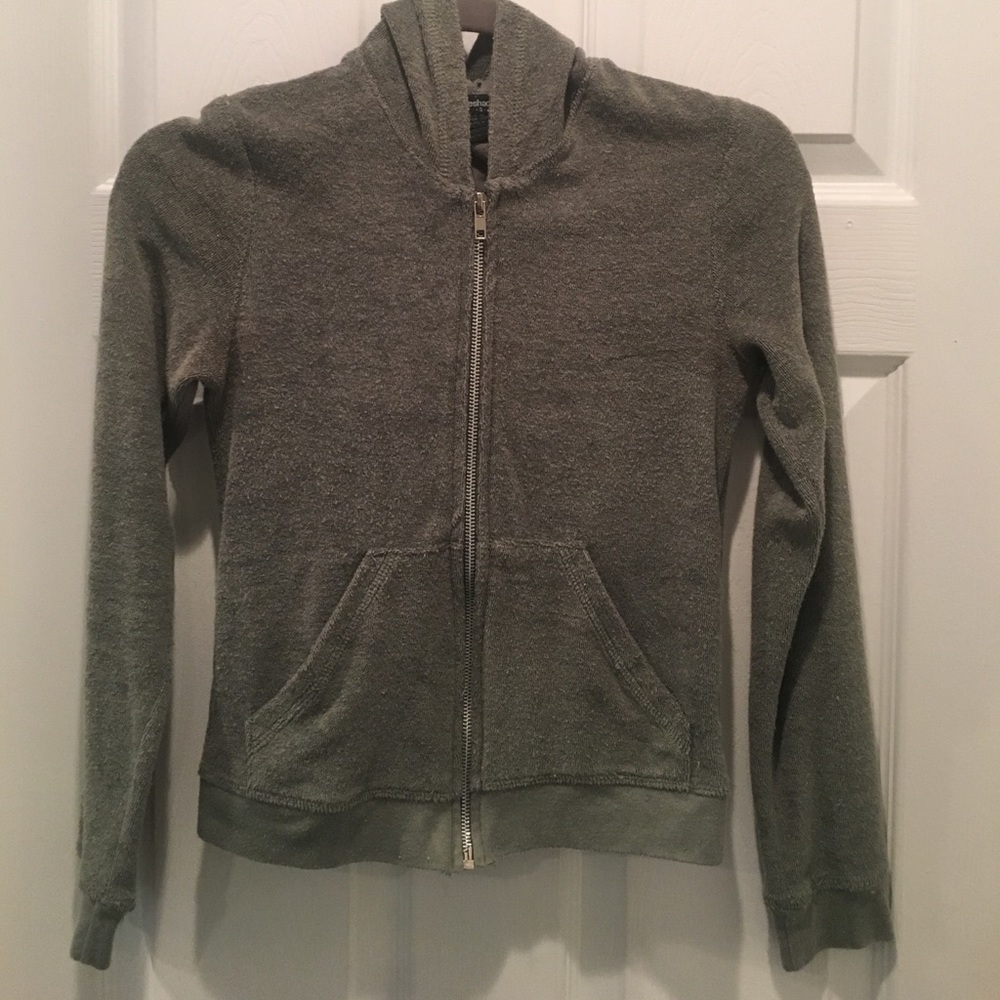 Army Green Nordstrom Terricloth Zip