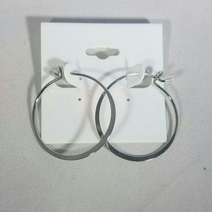 Silver Hoops NWOT