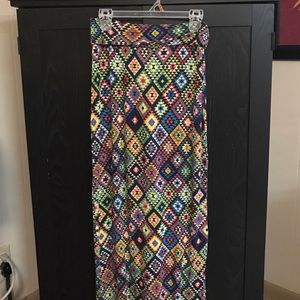 Multi -colored maxi skirt