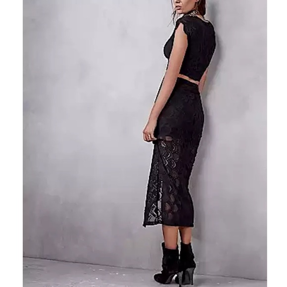 FREE PEOPLE Maxi Skirt Intricate Long Draped Swing  poshmark.com/closet/kreed324 - Picture 2 of 8