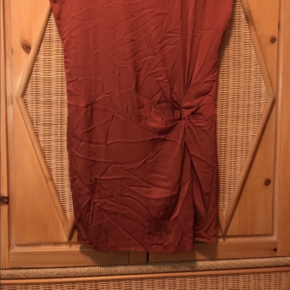 FOREVER 21 SATIN RUST COLOR DRESS - Picture 2 of 4