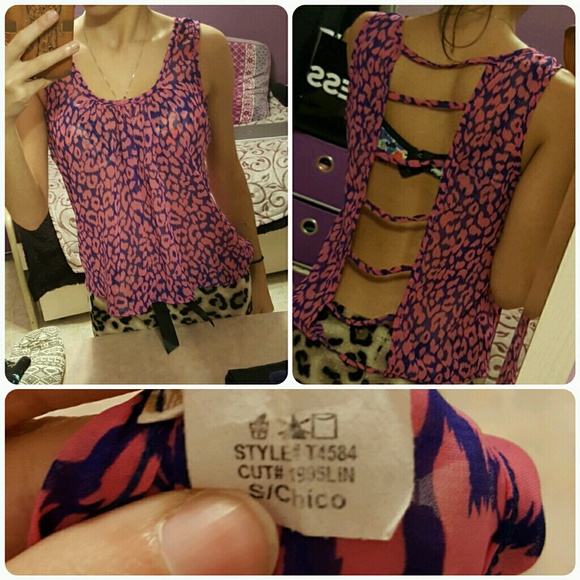 Tops - FINAL PRICE Small sheer leopard tank top