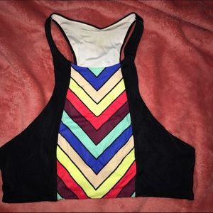 PINK Hight Neck Bikini Top