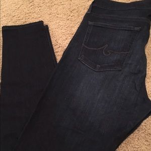 AG "The Farrah High-Rise Skinny" jeans, 32R.