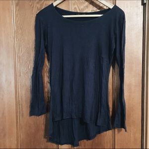 Navy loose long sleeve tee