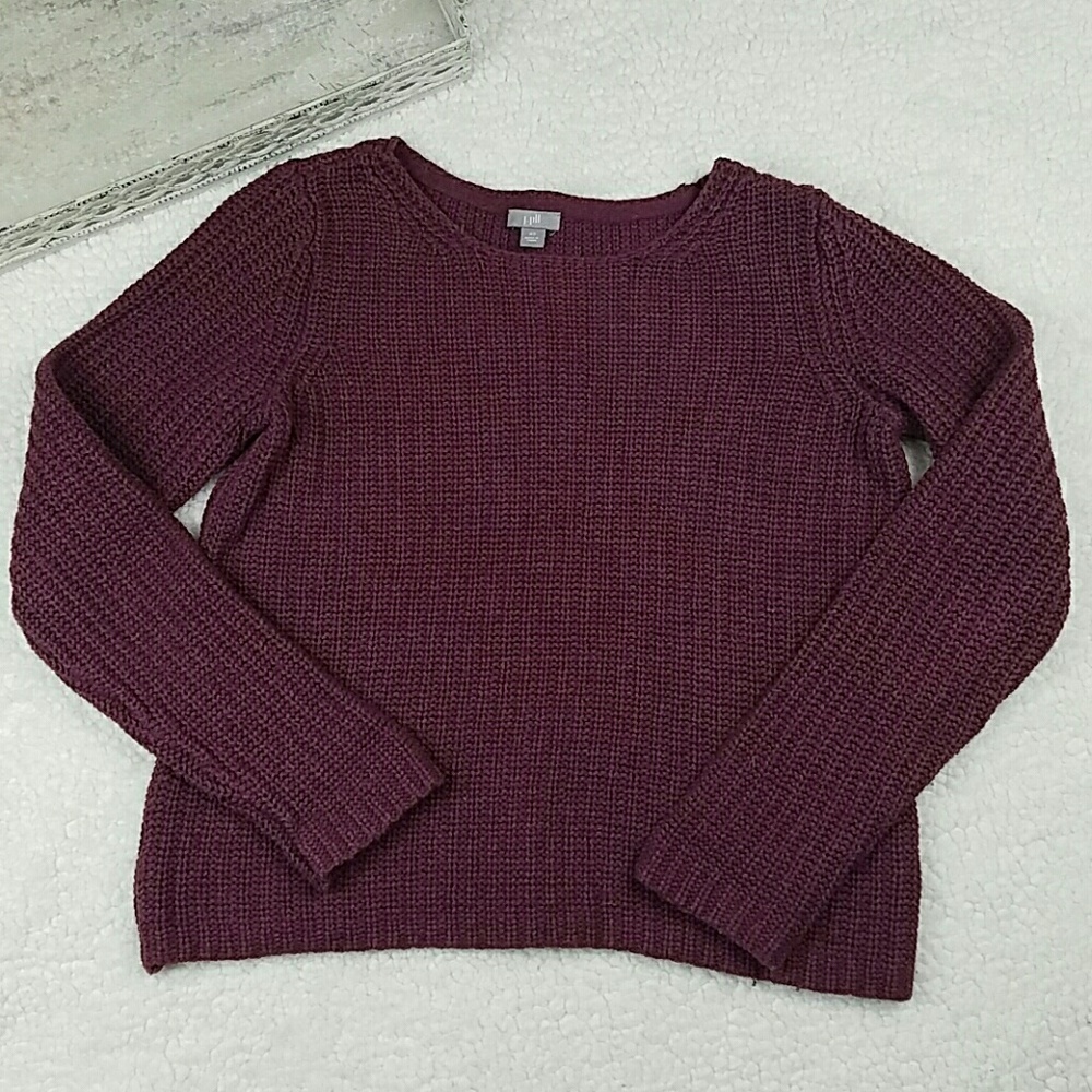 Chunky knit JJill Sweater XS Purple