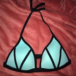 (*Trading*)PINK Teal Triangle Bikini Top