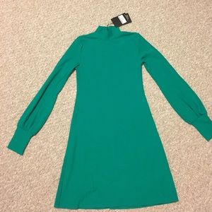 Reformation Anna Dress in Kelly Green