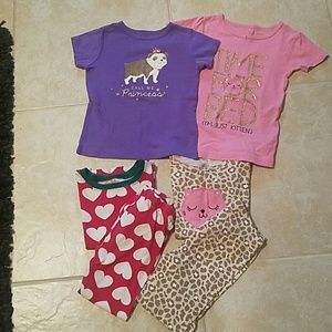 Girls 4t pajamas set carters