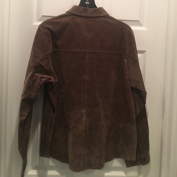 Brown Suede Shirt Jacket Size XL - Picture 3 of 3