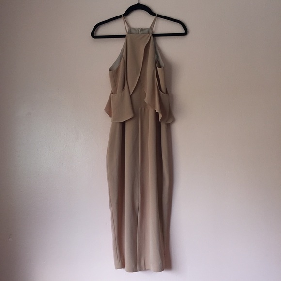Keepsake Peachy Nude Ruffle Midi Dress - Picture 3 of 4
