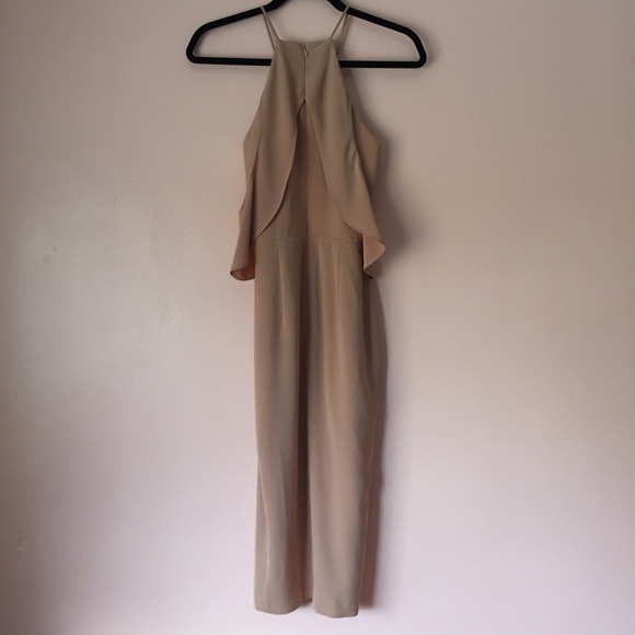 Keepsake Peachy Nude Ruffle Midi Dress - Picture 4 of 4