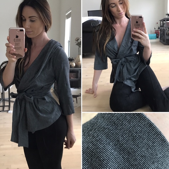 [LAST!] Cozy Half Sleeve Wrap Sweater - Picture 3 of 3