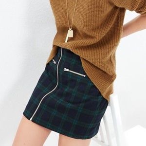 madewell plaid mini skirt