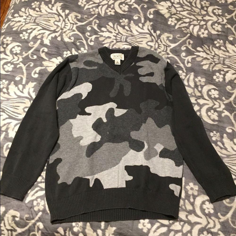 children's place army sweater