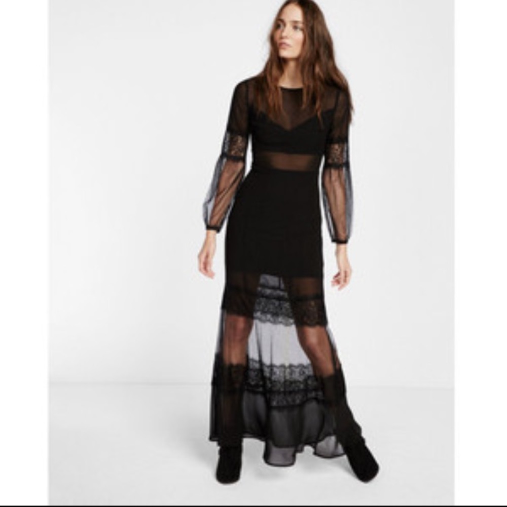NEW Express sheer bandeau maxi dress!