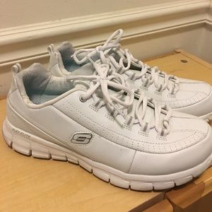 Skechers White Sneakers with memory foam insoles