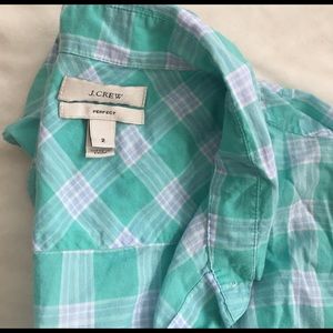 J. Crew Tops - j crew perfect button up plaid shirt size 2 J. Crew Tops - j crew perfect button up plaid shirt size 2