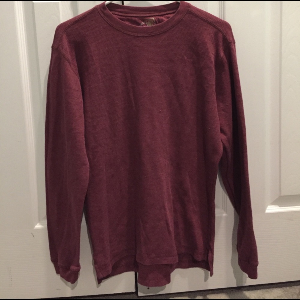 Long sleeve waffle shirt