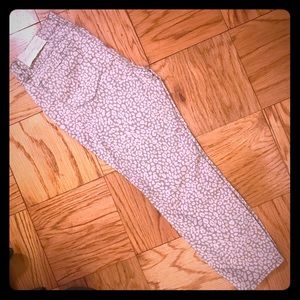 Grey leopard print skinny jeans