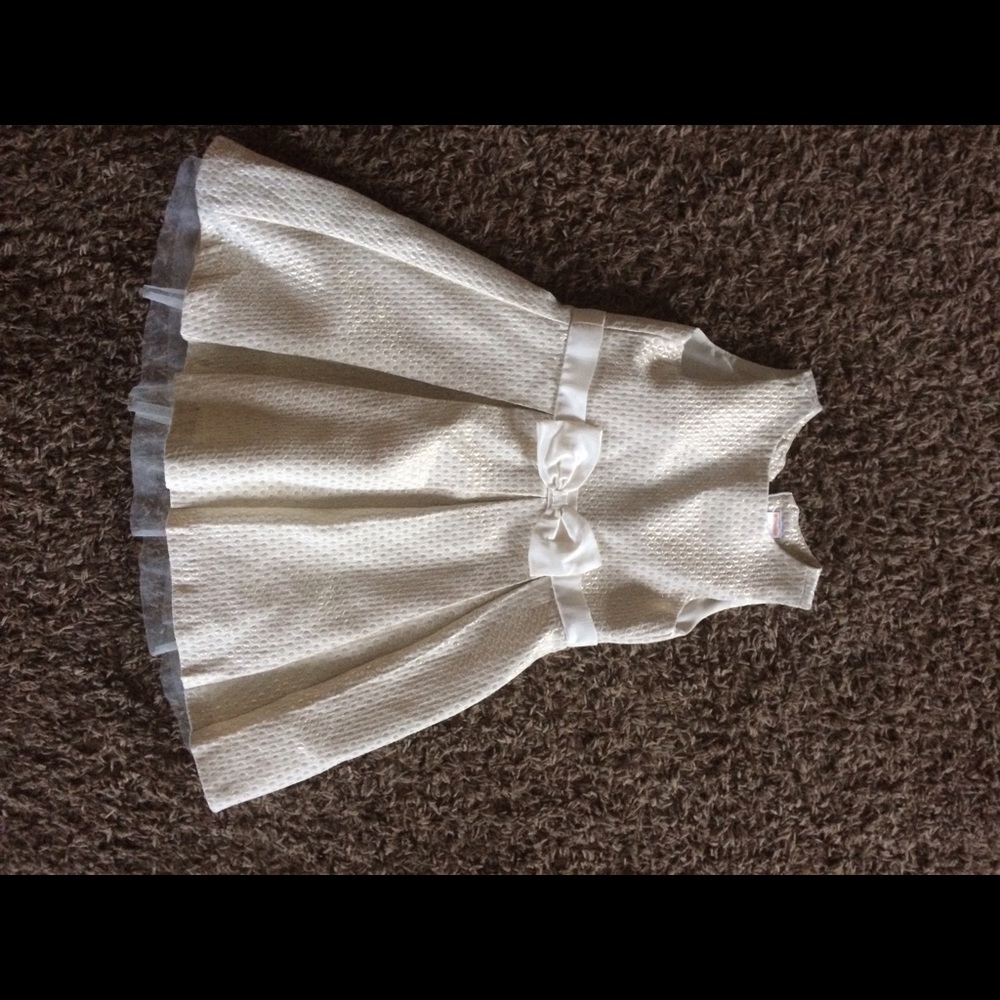 Gold & White fancy party dress. Gymboree. Size 7