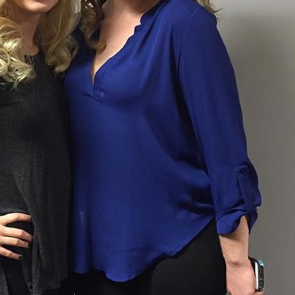 Royal blue blouse