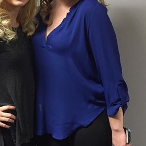 Royal blue blouse