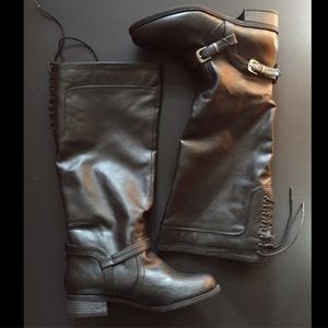NWOT XOXO laced black boots