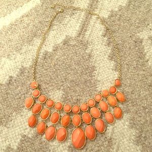 Coral / Orange Gem Necklace