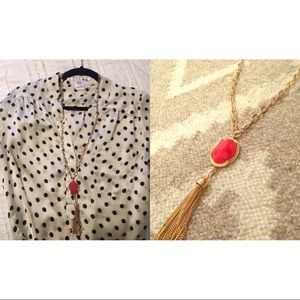 Red Tassel Necklace