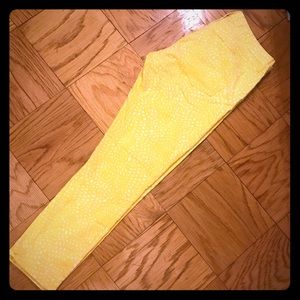 Yellow patterned skinny jeans GAP never worn