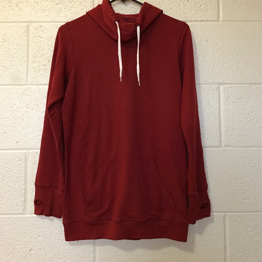 Albion Fit red cowell neck hoodie