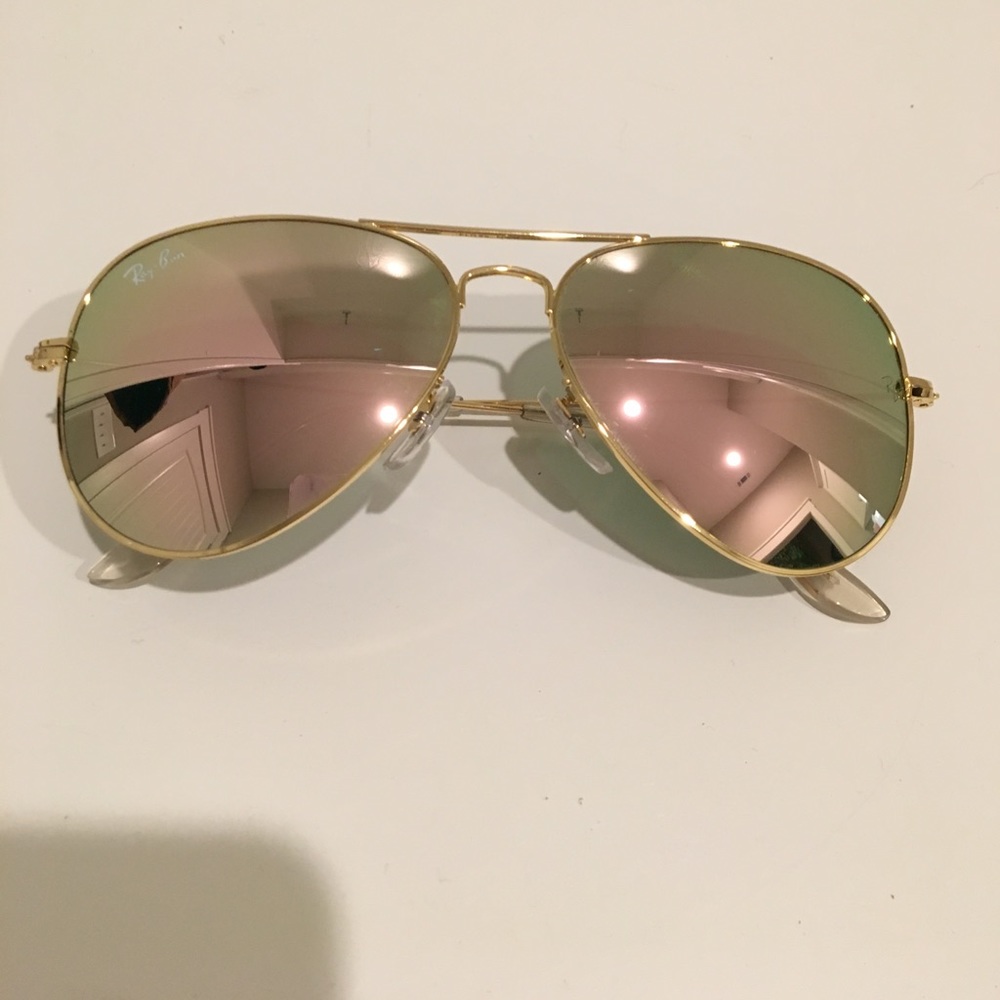 New authentic rose gold ray ban sunglasses