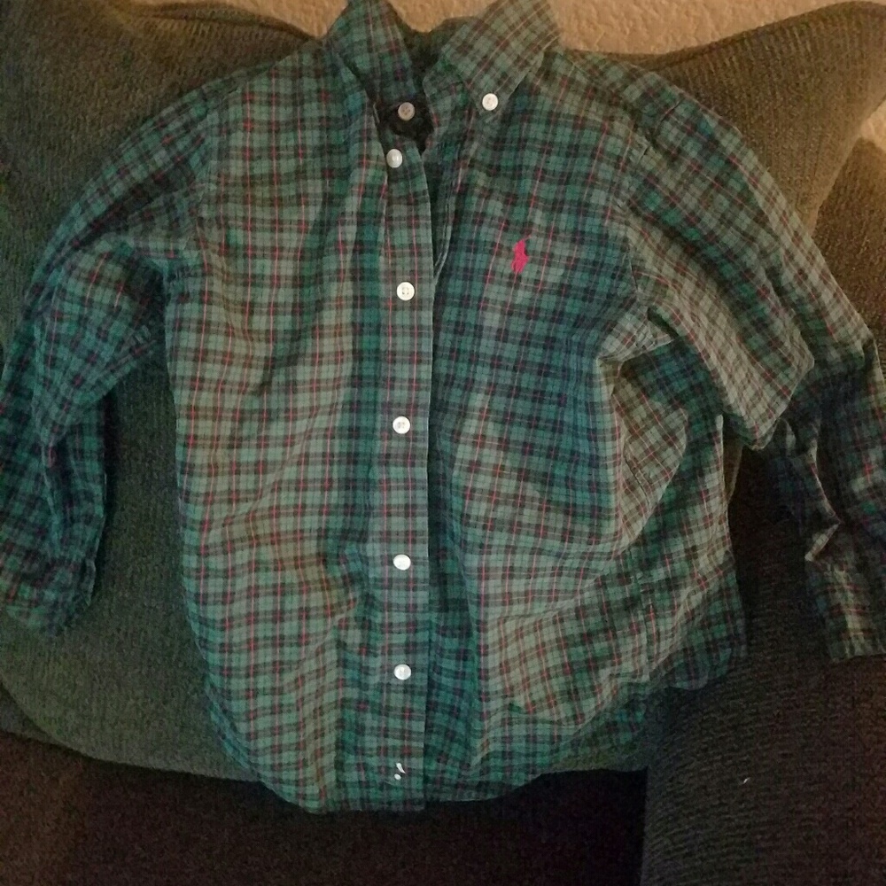 Boys button down long sleeve Polo Shirt