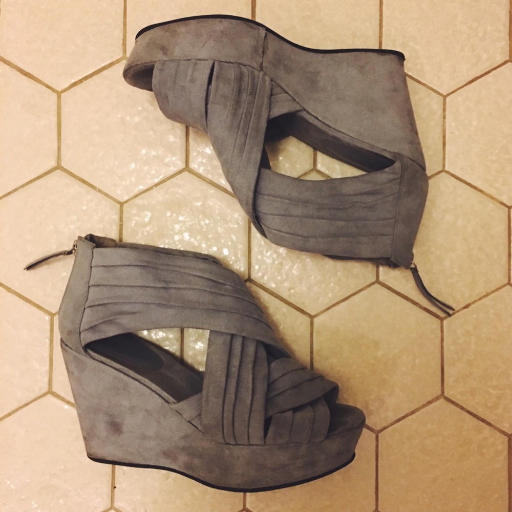 H&M Faux Suede Wedges