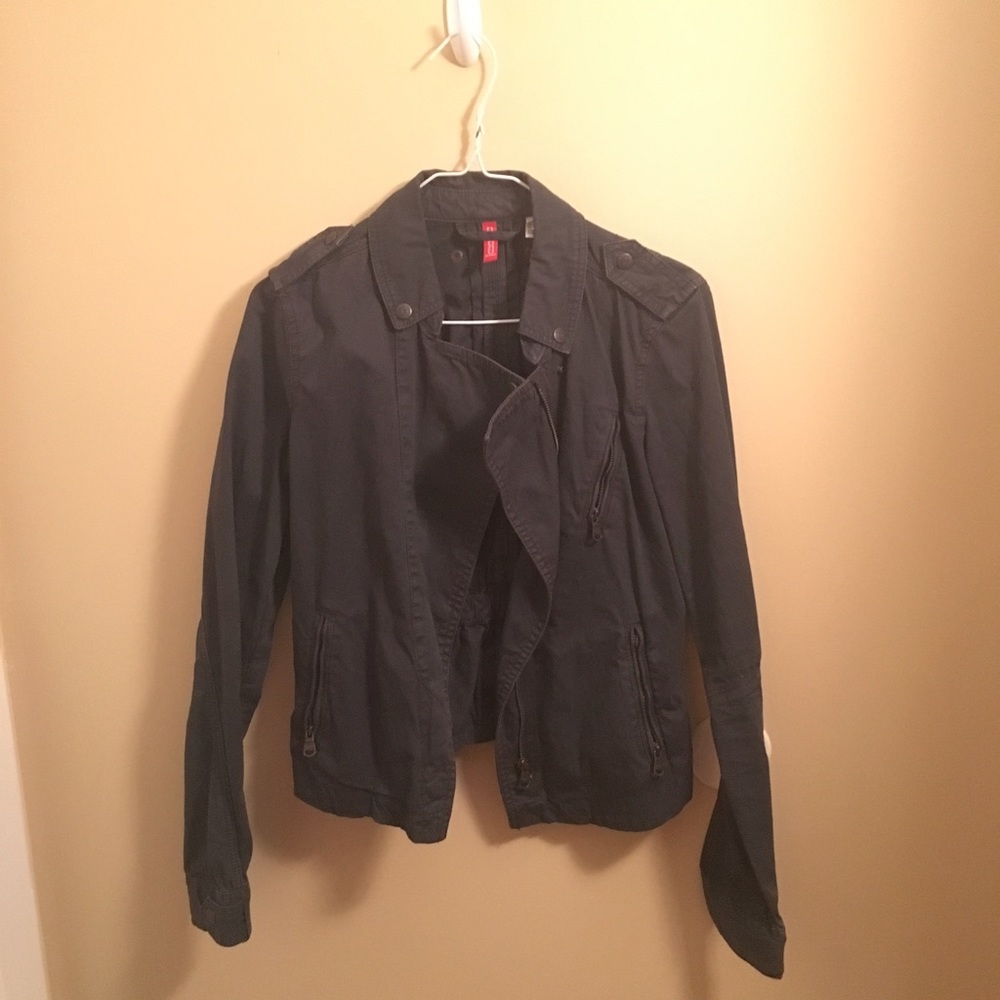 H&M fitted navy jacket