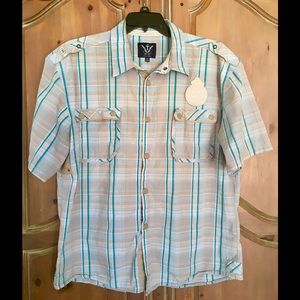 Triple Fat Goose Cotton Short Sleeve Button Shirt