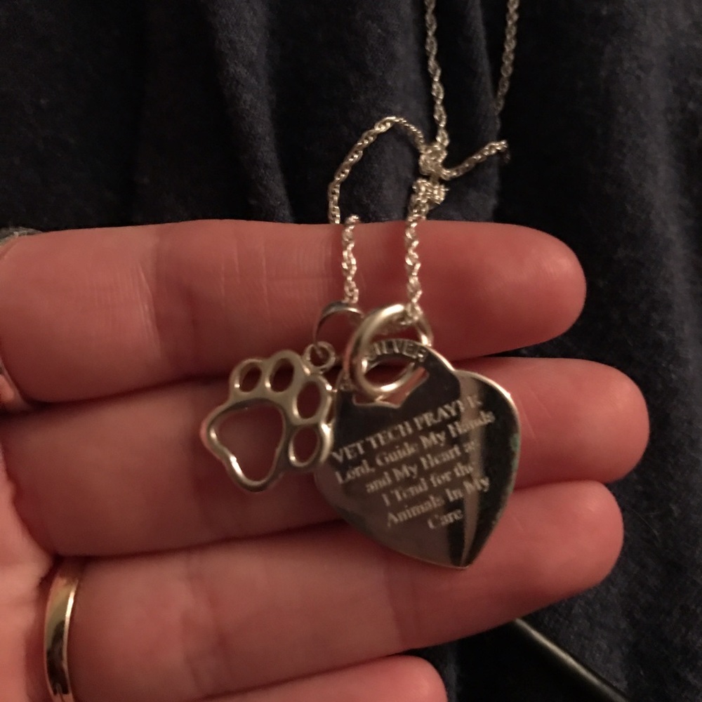 Vet tech prayer necklace