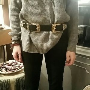 Weatern double buckle belt