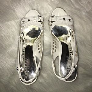 Guess peep show heels. 4 1/2 inch heel.