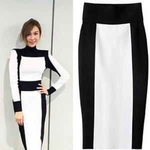 NWT Balmain H&M Black White skirt 12 US