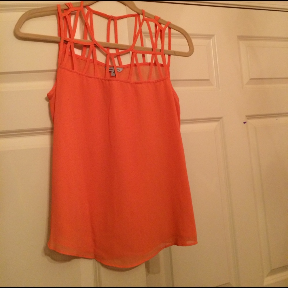 Orange strappy tank