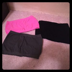 Bundle of bando's pink, dark grey and black