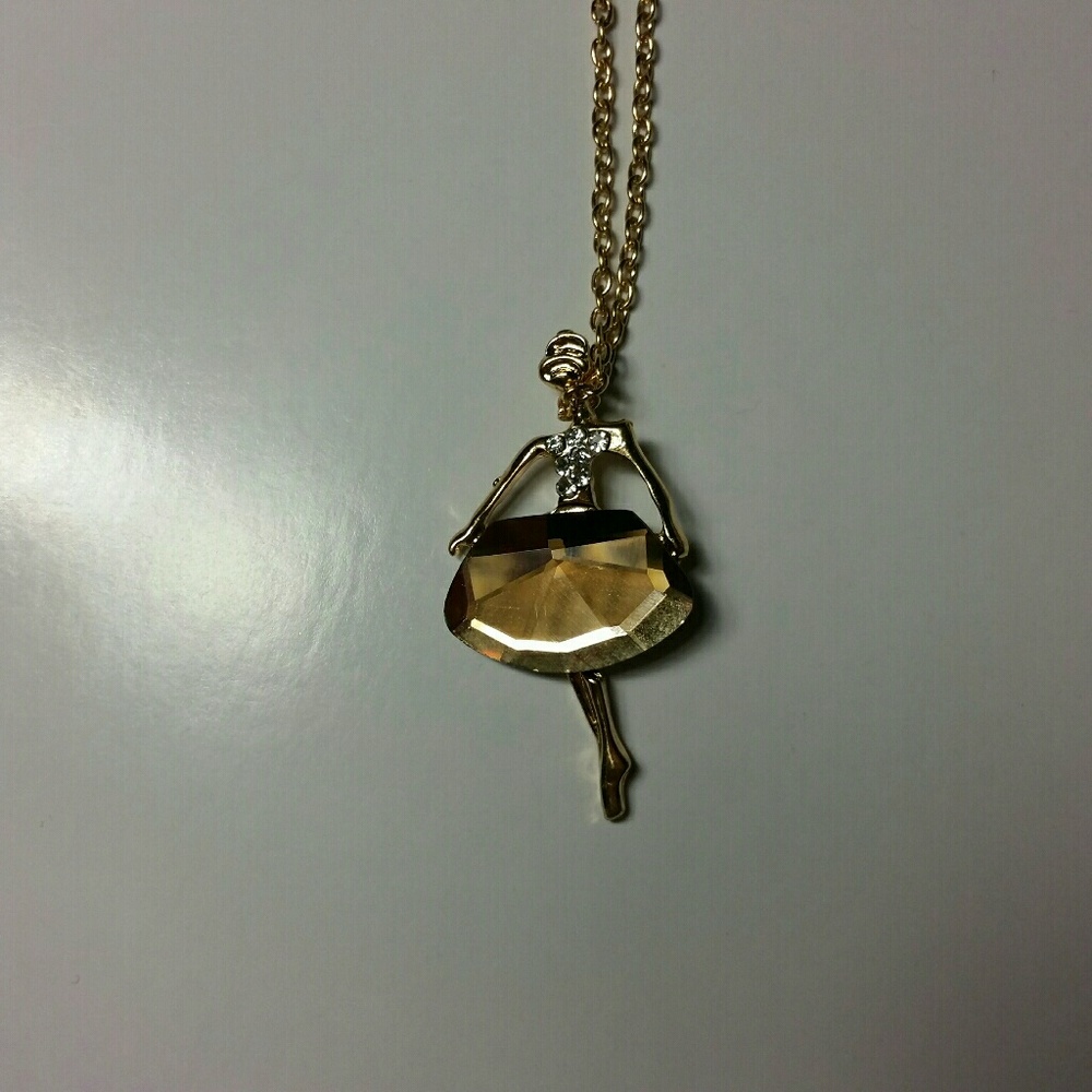 Gold Ballerina Necklace