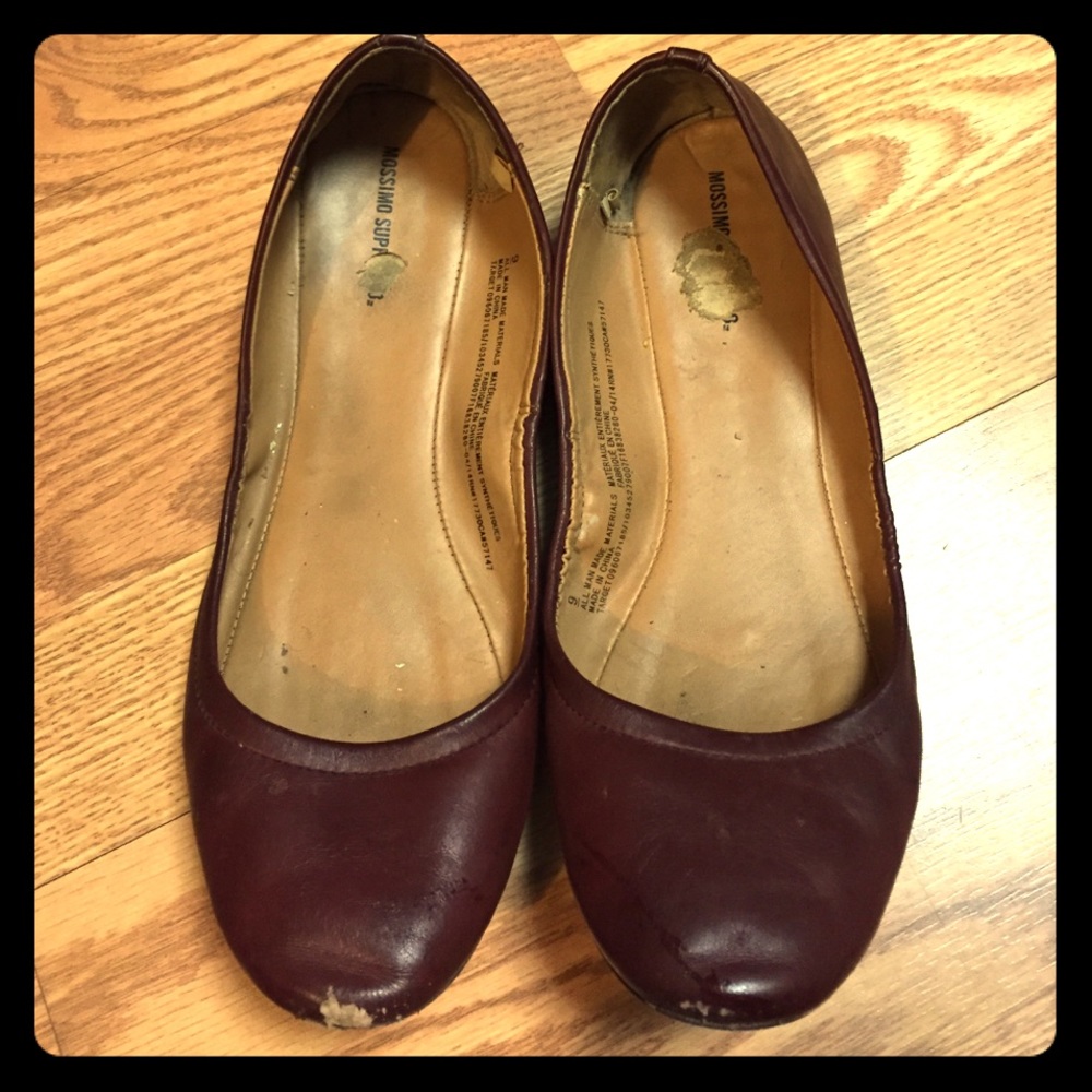 ❤️ RED BALLERINA FLATS(REALLY WORN!)