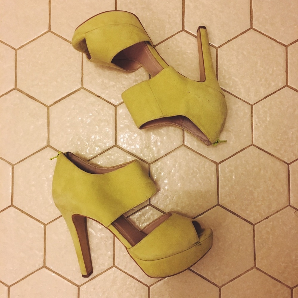 BCBG Neon Platform Heels