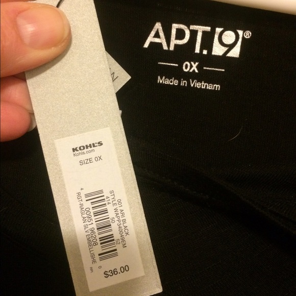 NWT NEW Black Top with metal design. Must Bundle - Picture 3 of 4