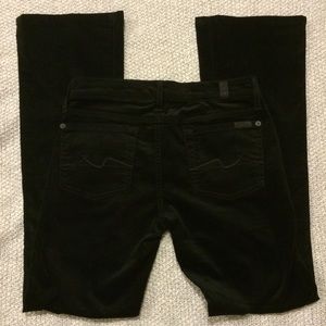 7 for All Mankind skinny bootcut velvet pants
