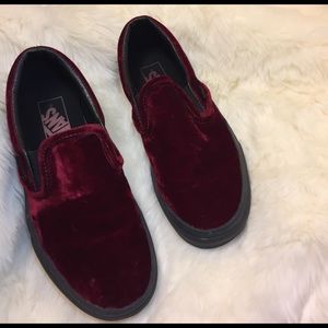 Velvet maroon vans