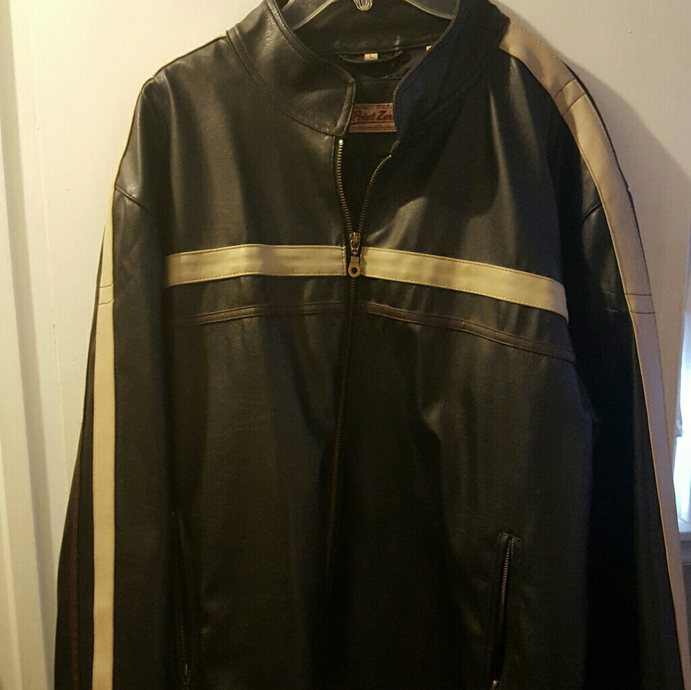 Black mens Biker Jacket
